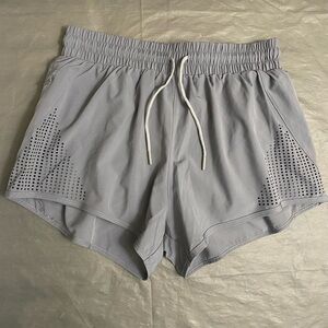 AS REVIVAL XL Athletic Lined Training/Running Shorts Perforated Circle Design